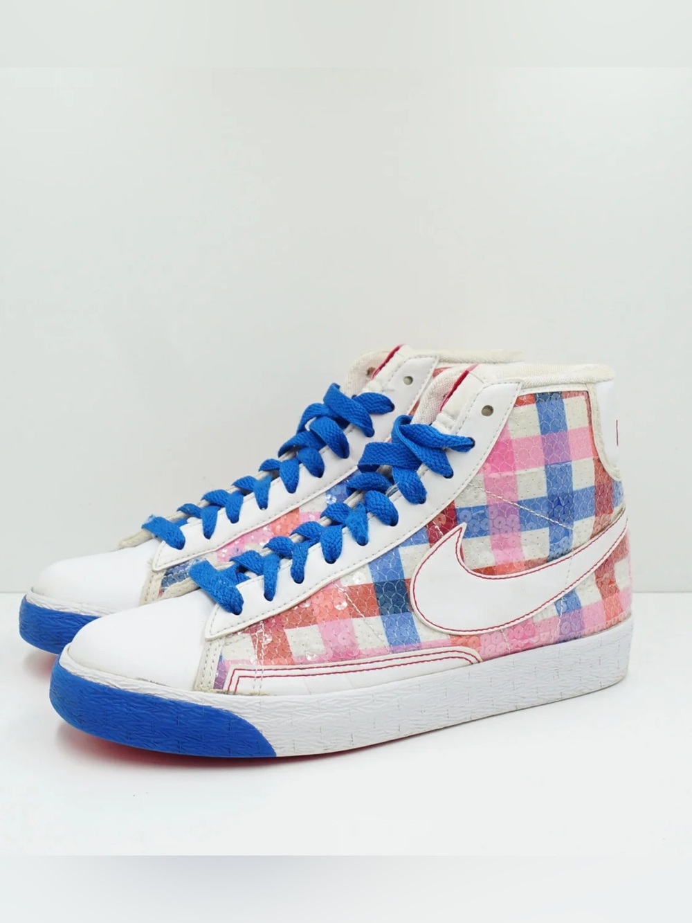 Nike Blazer Mid Sequin Checkered High Top Sneakers Men’s Size 12